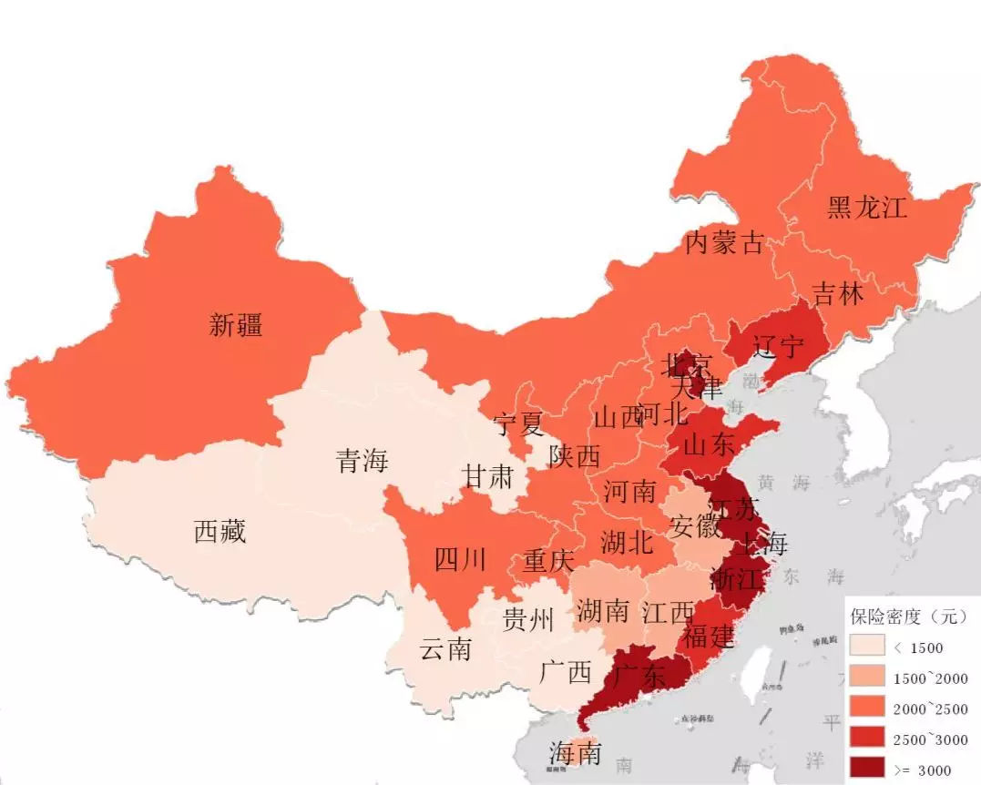 2017年我国保险密度、保险深度稳步增加