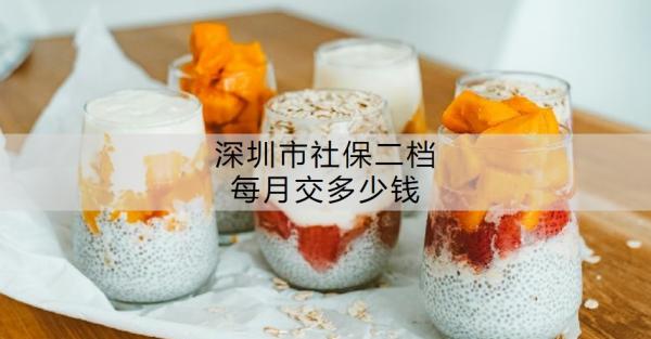 深圳市社保二档每月交多少钱？社保怎么交？