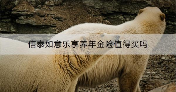 信泰如意乐享养年金险值得买吗
