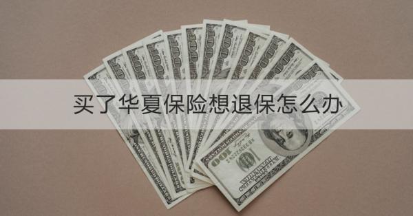 买了华夏保险想退保怎么办