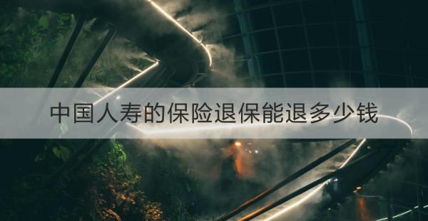 中国人寿的保险退保能退多少钱？中国人寿保险怎样退保？
