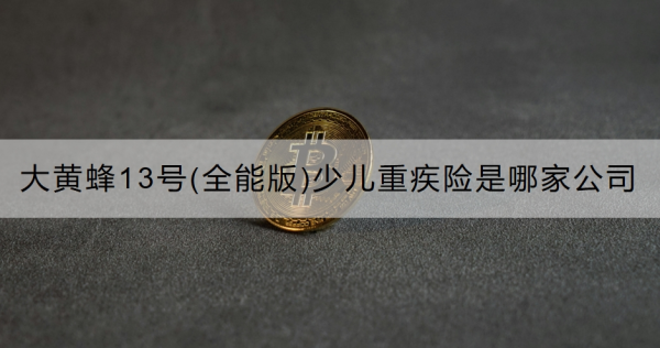 大黄蜂13号(全能版)少儿重疾险是哪家公司？有什么亮点？
