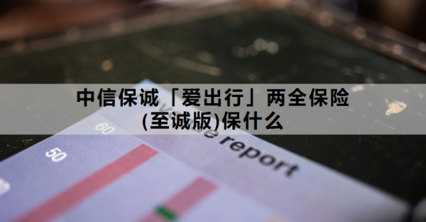 中信保诚「爱出行」两全保险(至诚版)保什么？看完你就知道了！