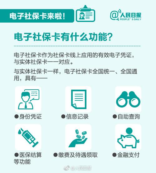 电子社保卡有什么功能？